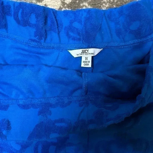 Juicy Couture Blue Crown Terry Shorts 1X - Picture 4 of 5